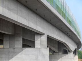 Erlaufbrücke der Umfahrungsstraße Wieselburg mit Sichtbeton von Wopfinger